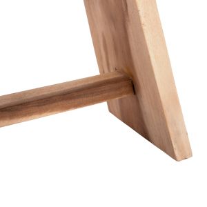 Табуретка тип седло от сурова дървесина в естествен цвят 50x30x50см