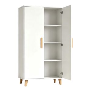 Шкаф Tamera бял с естествен цвят MDF 60x30x120см