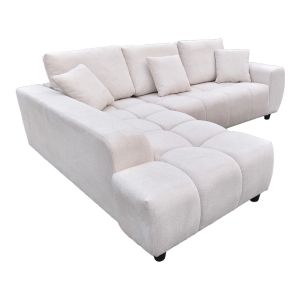 Ъглов десен диван Londe бежов плат 273x211x92см