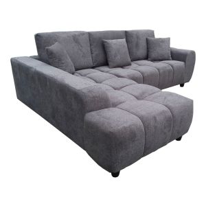 Ъглов диван Londe сив плат 273x211x92см