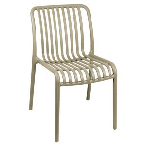 Градинска маса и столове Zoi Groovy 3 части капучино PP 80x80x74см