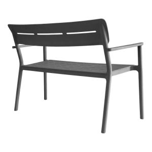 Двуместна пейка Cadrin антрацит PP 117x60x83см