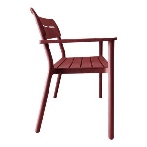 Двуместна пейка Cadrin бордо червена PP 117x60x83см