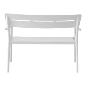 Двуместна пейка Cadrin бяла PP 117x60x83см