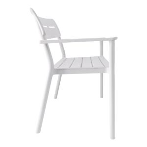 Двуместна пейка Cadrin бяла PP 117x60x83см