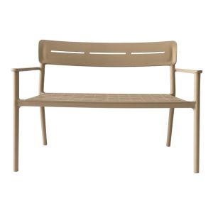Двуместна пейка Cadrin капучино PP 117x60x83см