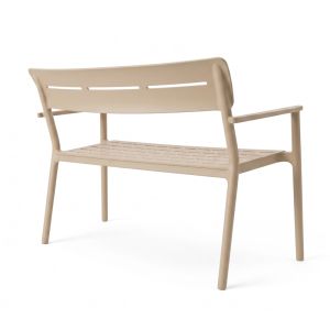Двуместна пейка Cadrin капучино PP 117x60x83см