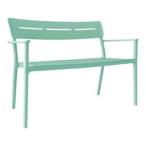 Двуместна пейка Cadrin ментов цвят PP 117x60x83см
