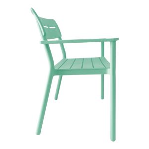 Двуместна пейка Cadrin ментов цвят PP 117x60x83см