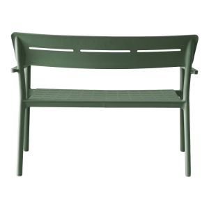 Двуместна пейка Cadrin тъмнозелена PP 117x60x83см