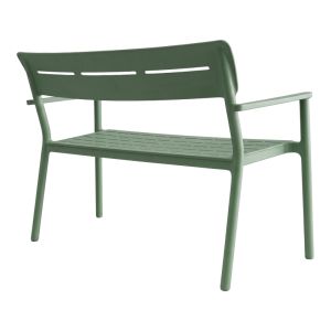Двуместна пейка Cadrin тъмнозелена PP 117x60x83см