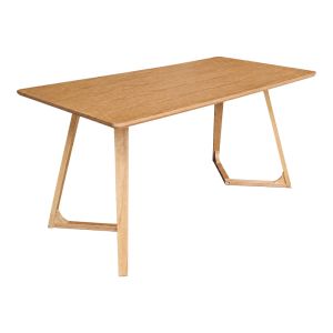 Трапезна маса Pendra от MDF с крака от масивна дървесина, покритие Sonoma, 150x80x75см