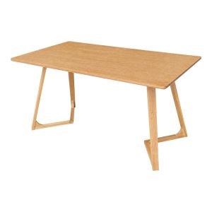 Трапезна маса Pendra от MDF с крака от масивна дървесина, покритие Sonoma, 150x80x75см