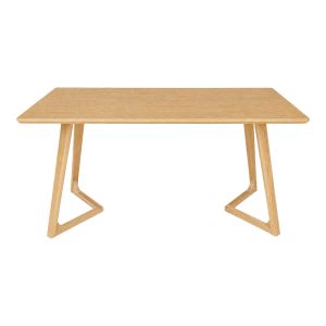 Трапезна маса Pendra от MDF с крака от масивна дървесина, покритие Sonoma, 150x80x75см